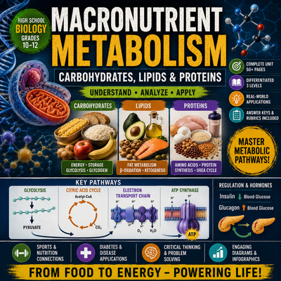 Macronutrient Metabolism: Carbohydrates, Lipids & Proteins