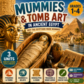 Mummies & Tomb Art in Ancient Egypt Unit – Worksheets, Projects & Slides (Grades 1–4)