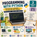 Programming with Python – Computer Science Unit: Worksheets, Projects & Slides (Grades 6–9)