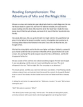Mia and the Magic Kite (Story + Questions) - Grade 5 Reading Comprehension