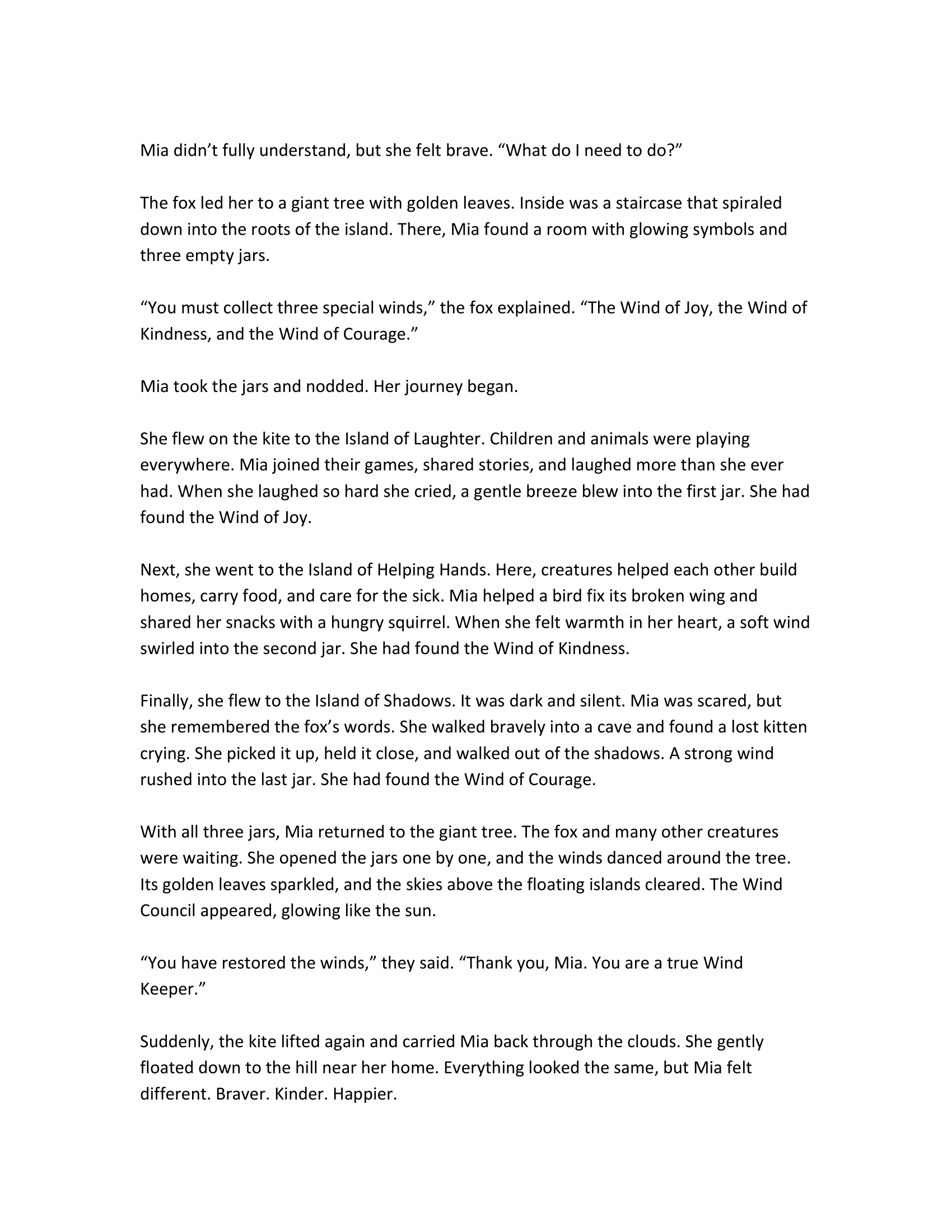 Mia and the Magic Kite (Story + Questions) - Grade 5 Reading Comprehension