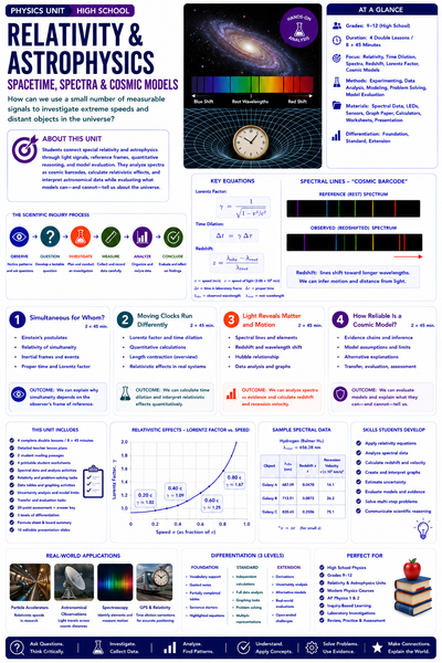 Relativity & Astrophysics | Time Dilation, Spectra & Redshift | Physics Unit | Honors & AP