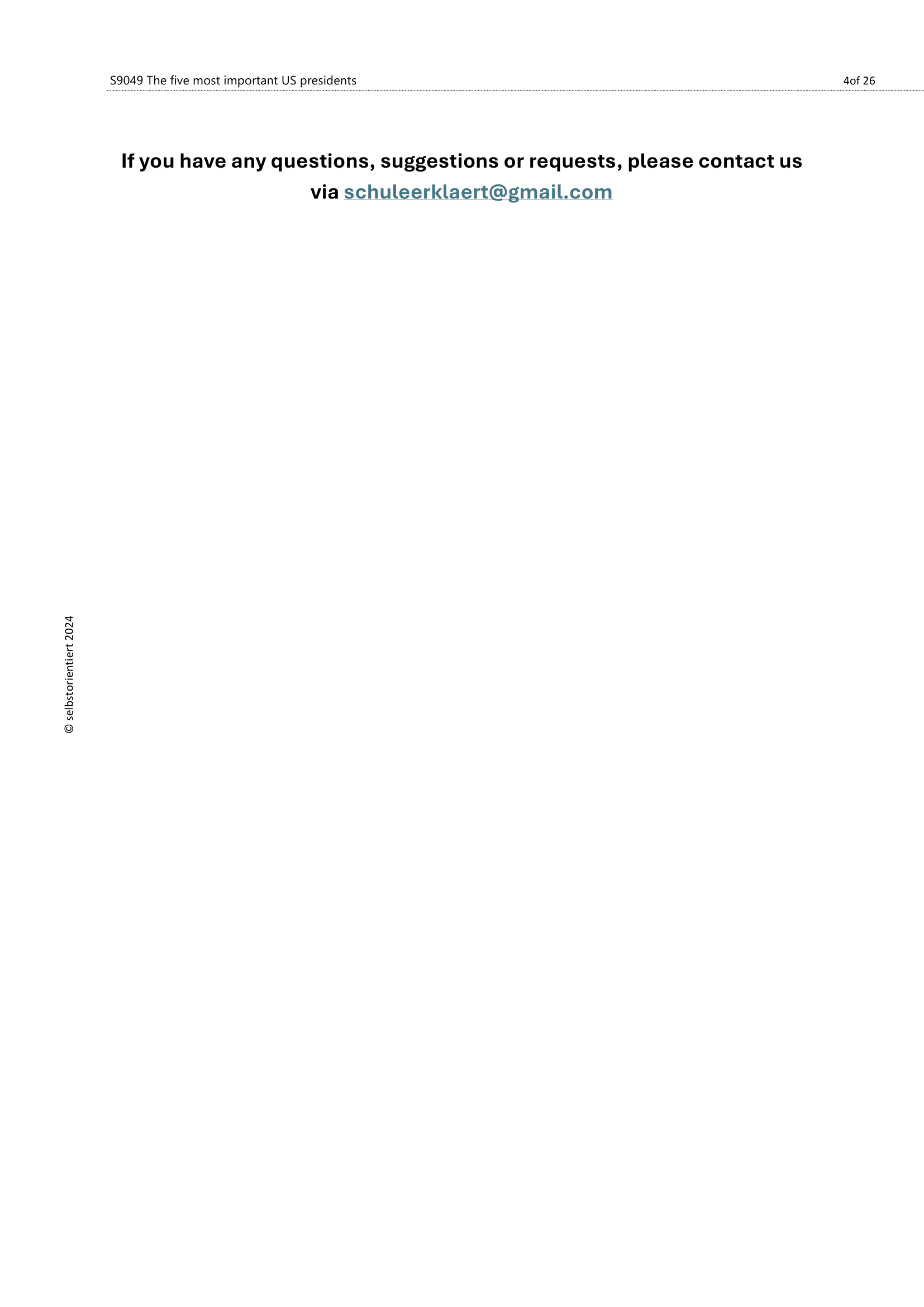 Famous U.S. Presidents – Learning Resource for Grades 7–10