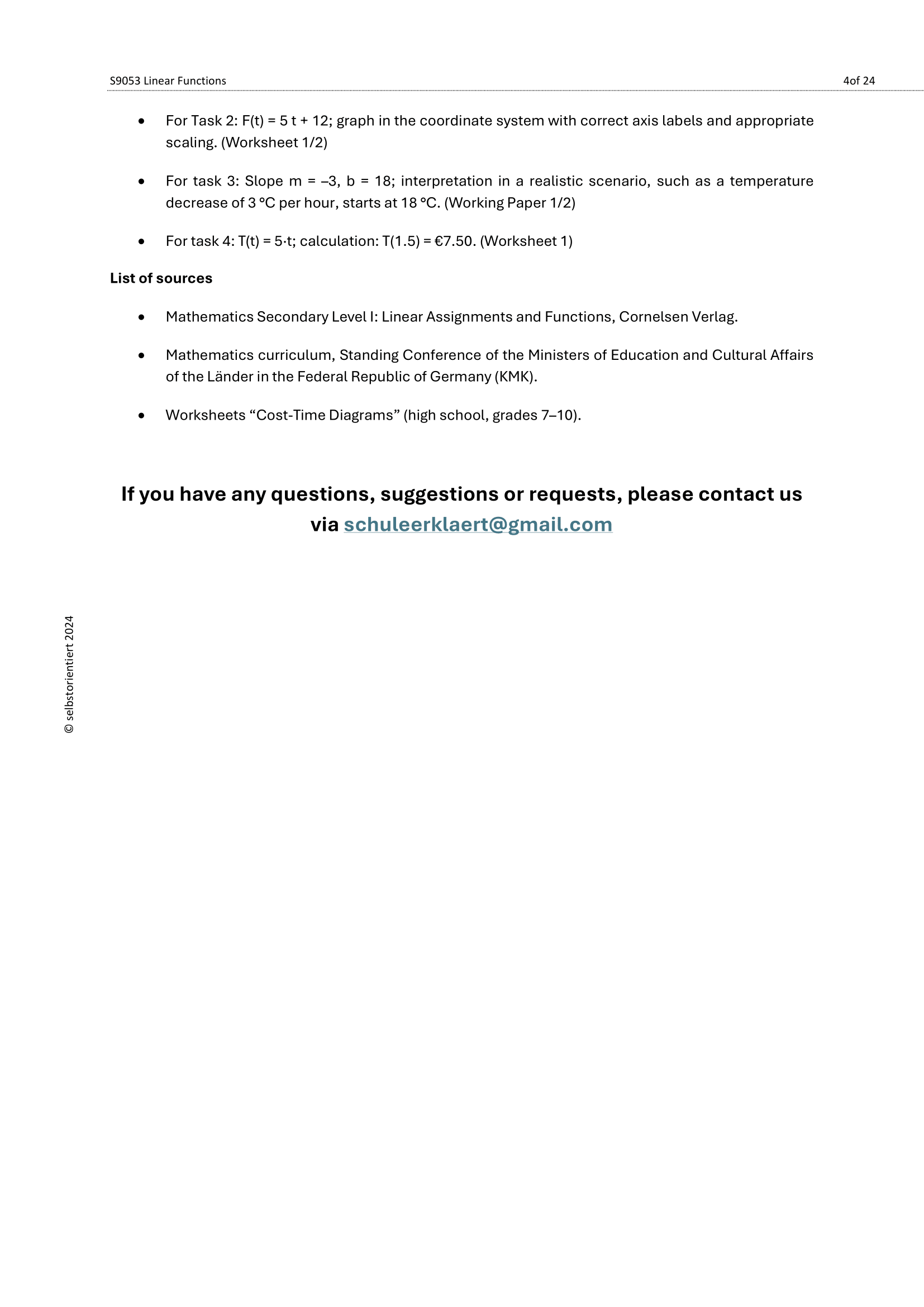 Linear Functions – Teaching Kit with Puzzle, Talk Cards & Practice