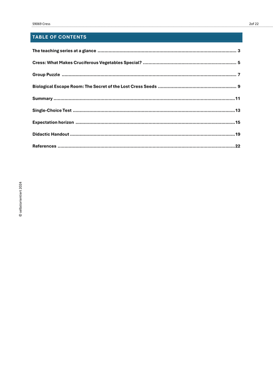 Cress in the Classroom – Biology Kit with Experiments (Grades 5–7)
