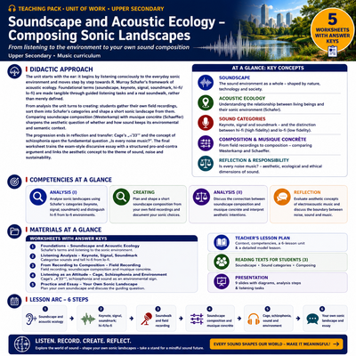 Soundscape & Acoustic Ecology | Field Recording, Sound Art & Listening | Complete High School Music Unit