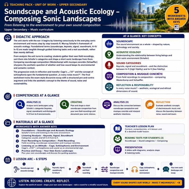 Soundscape & Acoustic Ecology | Field Recording, Sound Art & Listening | Complete High School Music Unit