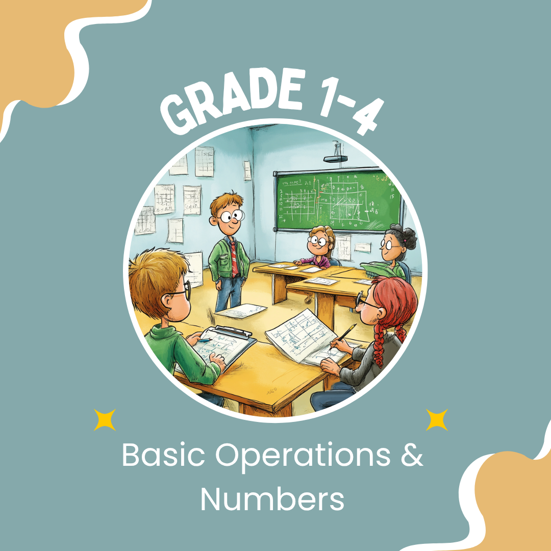Mega Math Bundle – Basic Operations & Numbers to 1,000 (Grades 1–4)