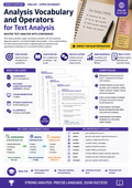 Analysis Vocabulary and Operators for Text Analysis