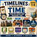 Timelines & Measuring Time Unit – Worksheets, Projects & Slides (Grades 1–4)