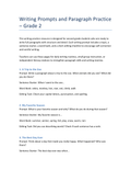 Grade 2 Writing Prompts – Sentence Starters & Creative Tasks