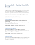 English Grammar Grade 1 – Sentences, Nouns, Verbs & Punctuation